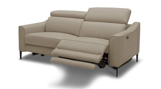 Divani Casa Eden - Modern Taupe Leather Sofa With 2 Recliners