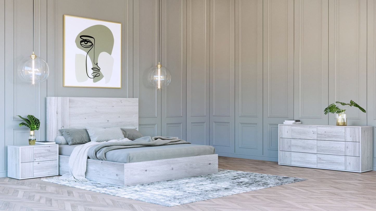 Nova Domus Asus - Modern Italian White 4-Piece Bedroom Set