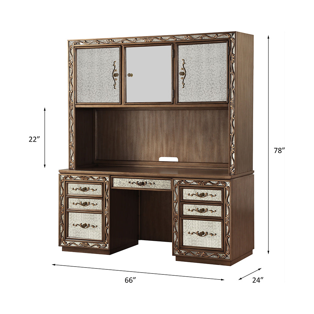Orianne Executive Computer Desk W/Hutch