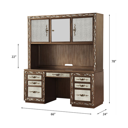 Orianne Executive Computer Desk W/Hutch