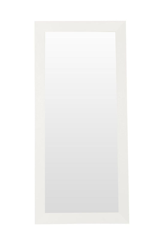 A&X Regal - Modern White Crocodile Floor Mirror