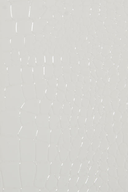 A&X Regal - Modern White Crocodile Floor Mirror