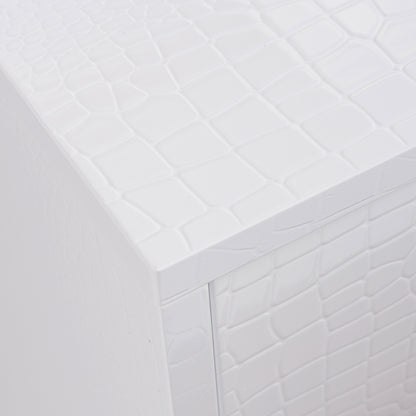 A&X Victoria - Modern White Crocodile Dresser