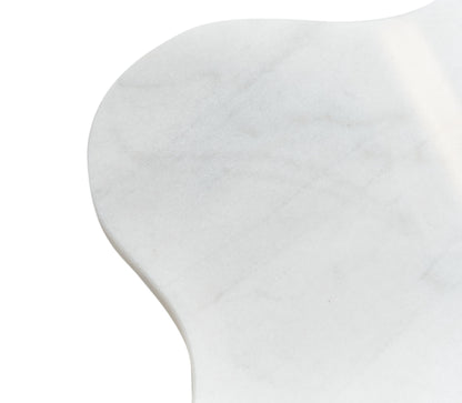 Modrest Aleidy - White Marble + Black Metal End Table