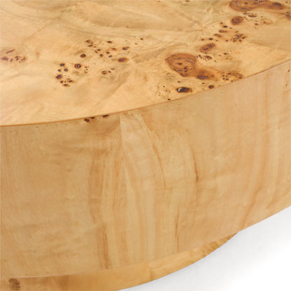 Modrest August - Modern Burl Round Coffee Table