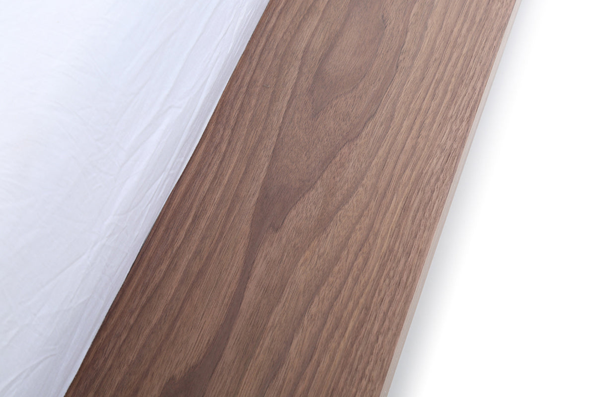 Modrest Opal Modern Walnut & White Platform Bed