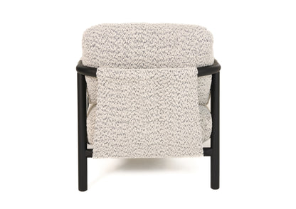 Modrest Balko - Modern Grey Fabric + Black Accent Chair