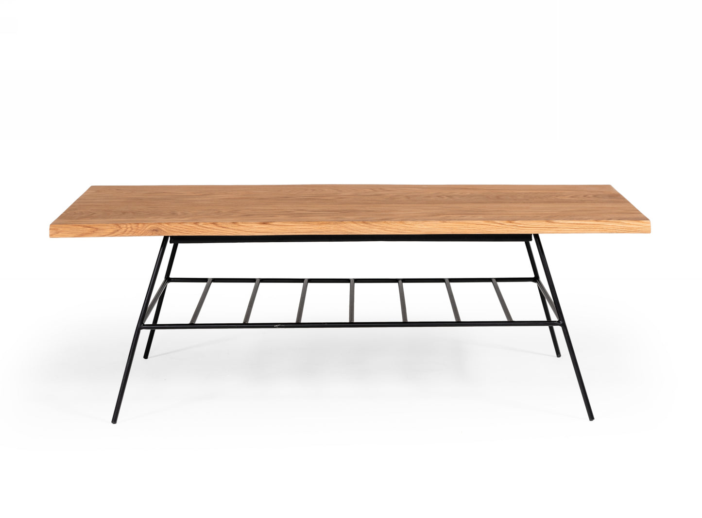 Modrest Barnum - Industrial Oak and Black Iron Live Edge Coffee Table