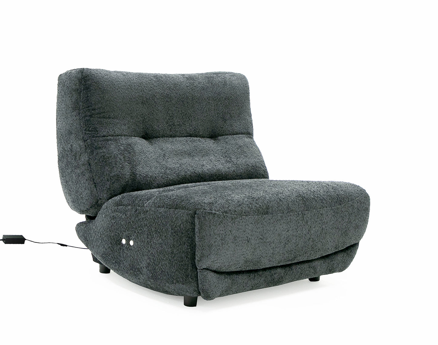 Divani Casa Basil - Modern Dark Grey Fabric Large Electric Recliner Chair