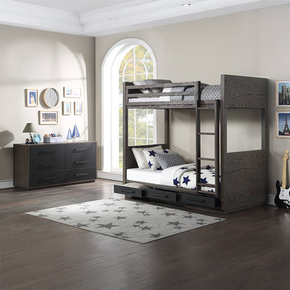 Estevon Twin/Twin Bunk Bed W/Storage