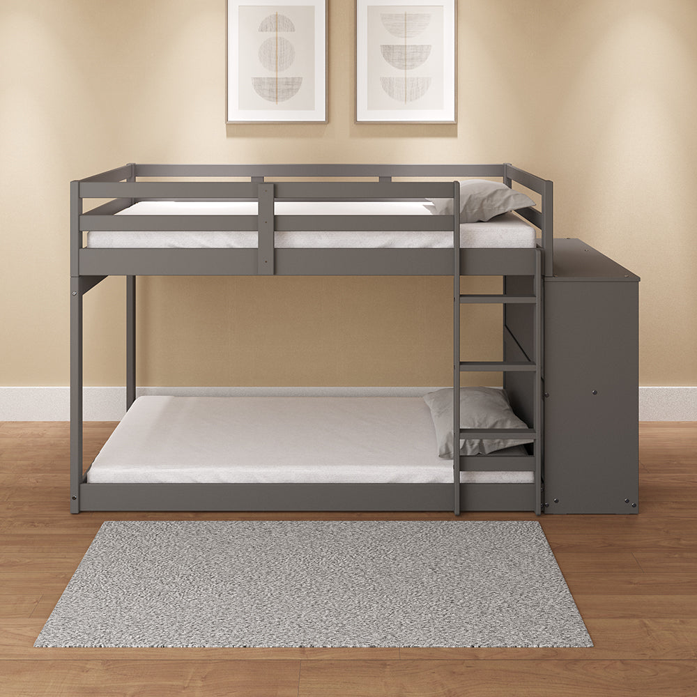 Gaston Twin/Twin Bunk Bed W/4 Drawers & 3 Compartments