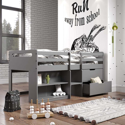 Fabiana Twin Loft Bed W/Storage