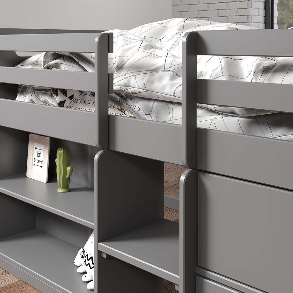 Fabiana Twin Loft Bed W/Storage