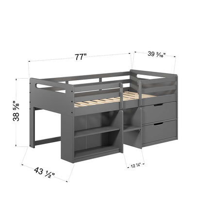 Fabiana Twin Loft Bed W/Storage