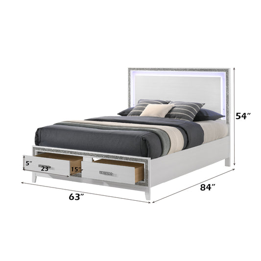 Haiden Queen Bed W/Led & Storage
