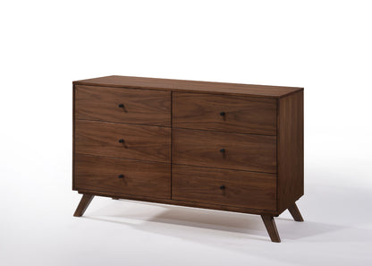 Modrest Addison Mid-Century Modern Grey & Walnut Bedroom Set
