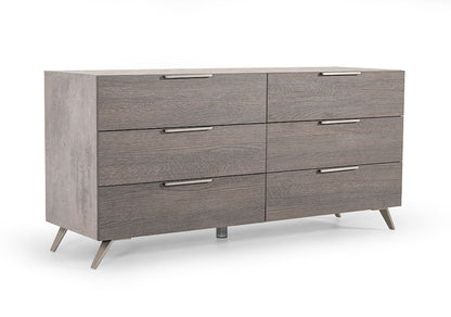 Nova Domus Bronx Italian Modern Faux Concrete & Grey Bedroom Set