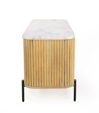 Modrest - Cambridge White Marble & Mango TV Stand