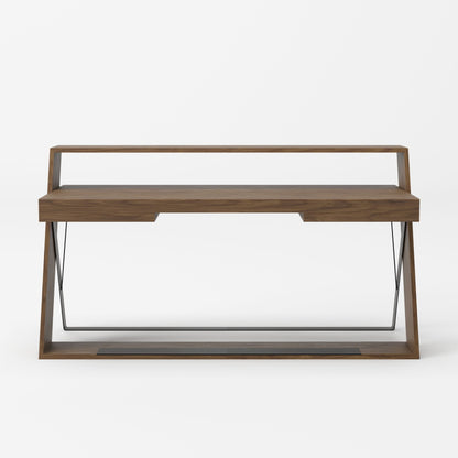 Modrest Carrie - Modern Walnut & Black Office Desk