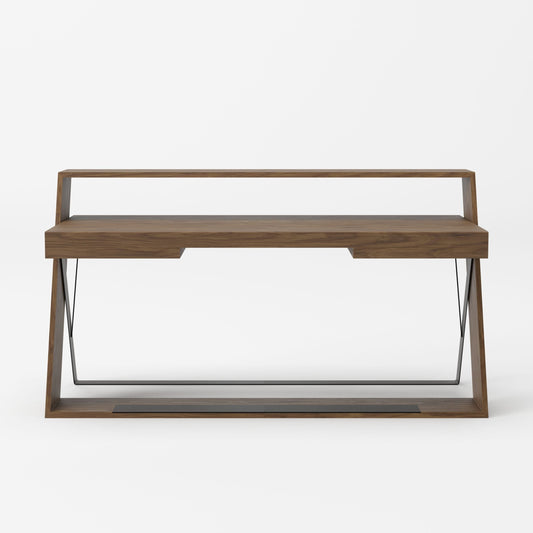 Modrest Carrie - Modern Walnut & Black Office Desk
