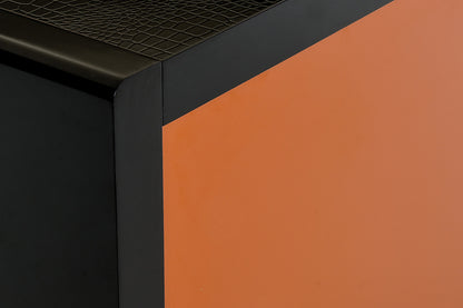 A&X Talin Modern Black Crocodile & Rosegold Buffet