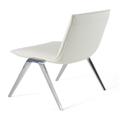 Modrest Cedric - Modern White Vegan Leather Accent Chair