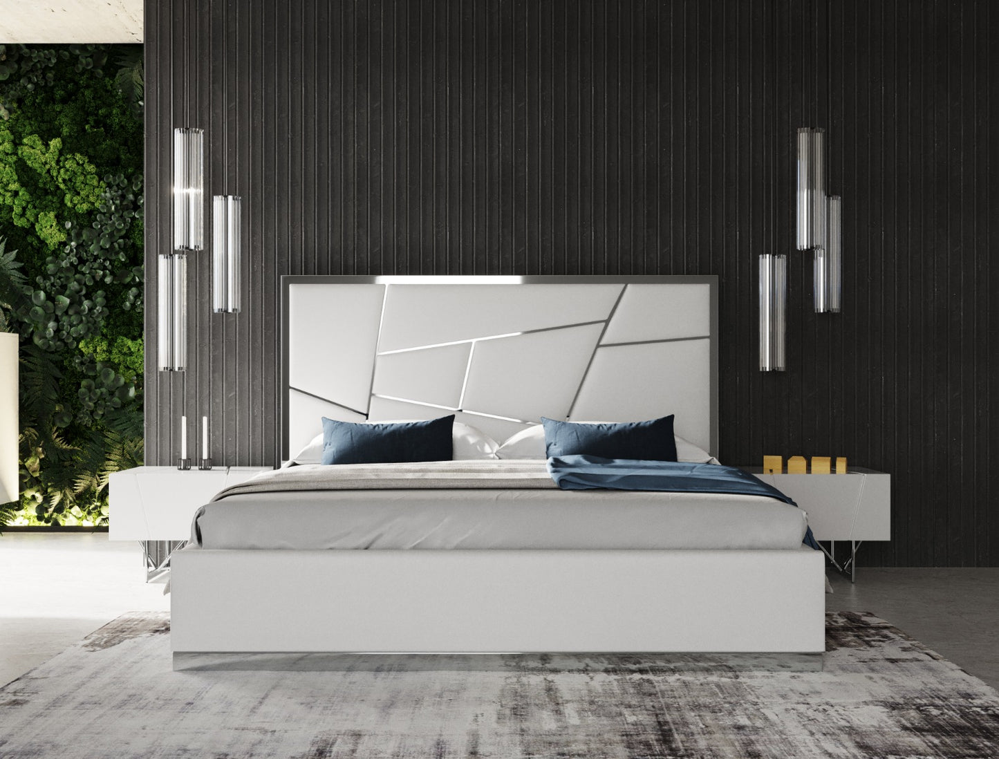 Modrest Chrysler Modern White 4-Piece Bedroom Set