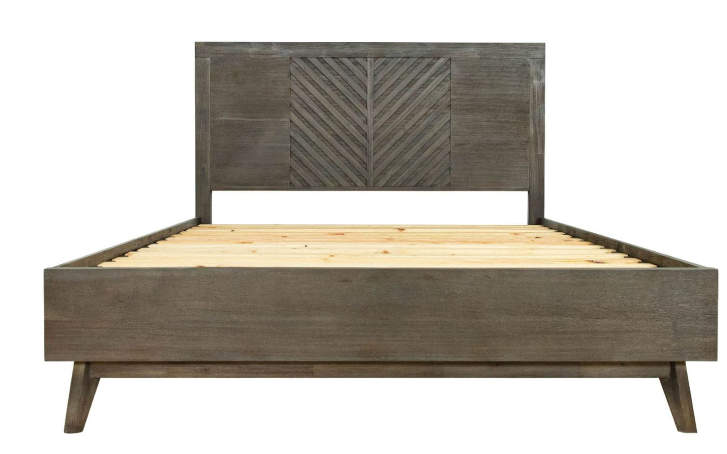 Modrest Daisy Mid-Century Dark Acacia Bed
