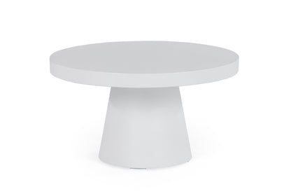 Modrest Desoto - Modern White Concrete Round Coffee Table