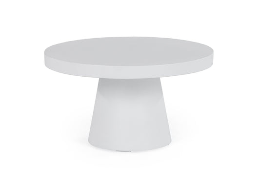 Modrest Desoto - Modern White Concrete Round Coffee Table