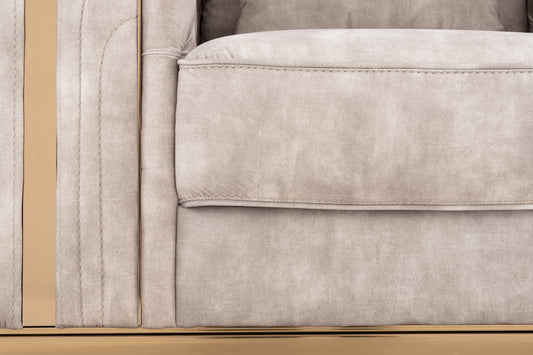 Divani Casa Dosie - Transitional Beige Velvet Chair