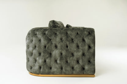 Divani Casa Dosie - Transitional Grey Velvet Sofa