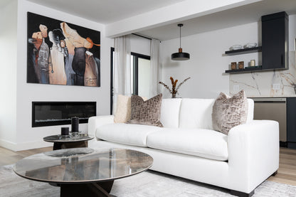 Divani Casa Poppy - Modern White Fabric Sofa