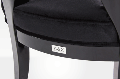 A&X Ambassador Transitional Black Crocodile Lacquer Office Desk