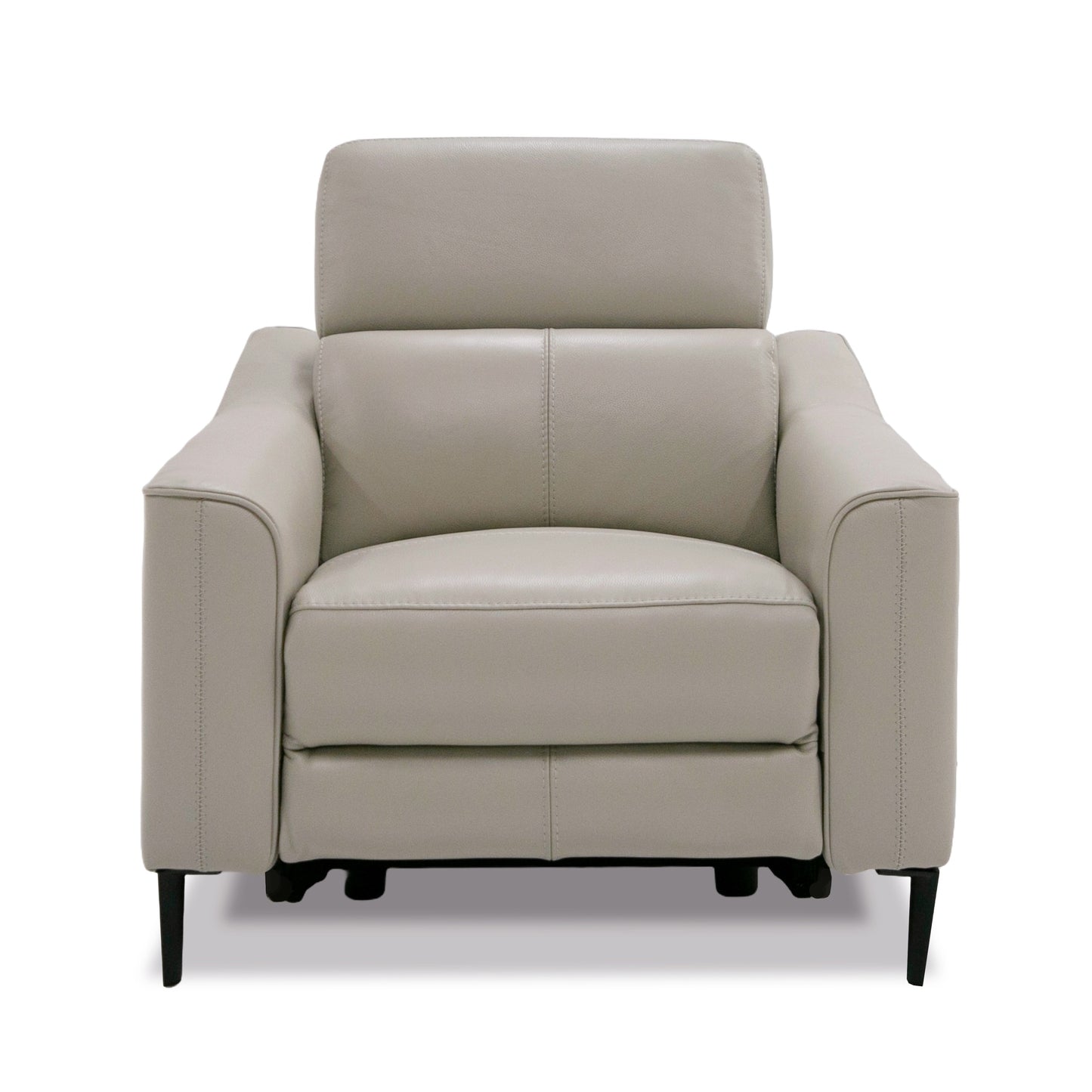 Divani Casa Eden - Modern Grey Leather Armchair