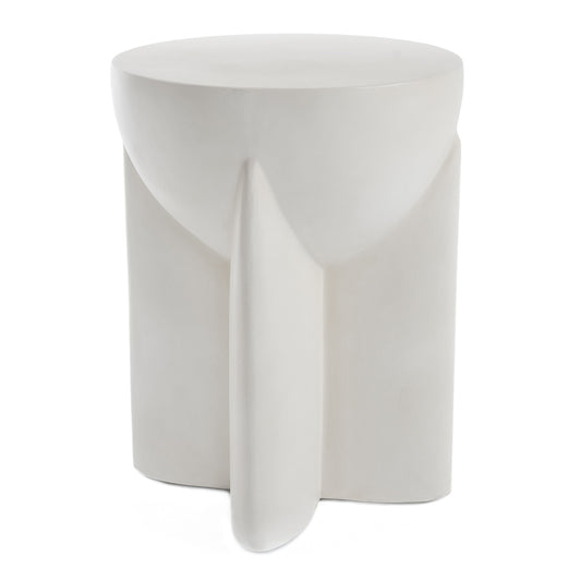 Modrest Elsa - Modern Oyster Concrete Round End Table