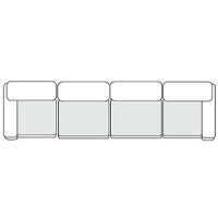 Divani Casa Everest - Modern Brown Leather Modular Sectional Sofa-4-Piece Sectional