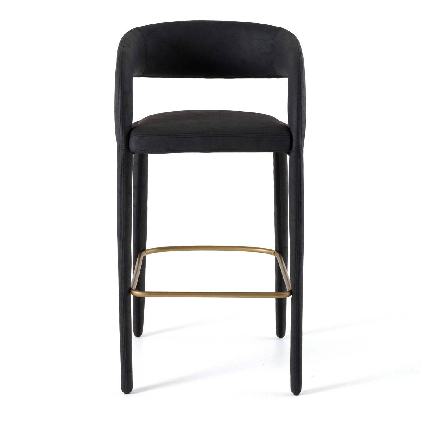 Modrest Faerron - Modern Black Leatherette Bar Chair
