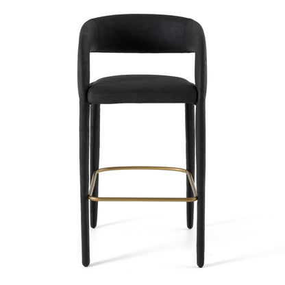 Modrest Faerron - Modern Black Leatherette Bar Chair