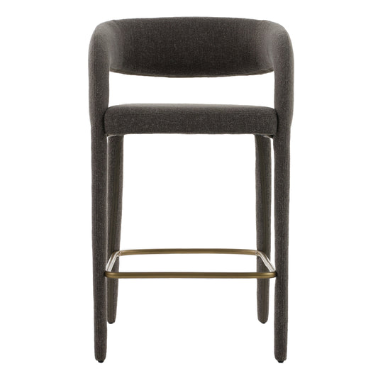 Modrest Faerron - Modern Grey Fabric Counter Chair