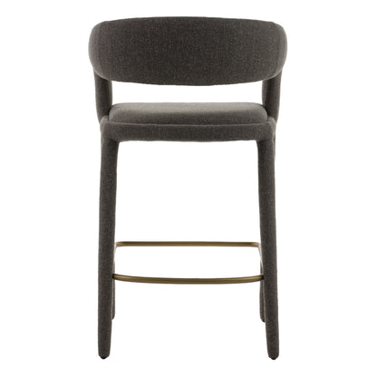Modrest Faerron - Modern Grey Fabric Counter Chair