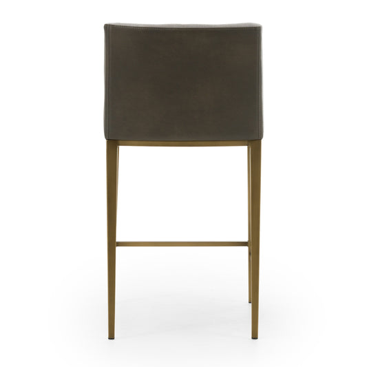 Modrest Fairview - Contemporary Grey + Brass Counter Stool