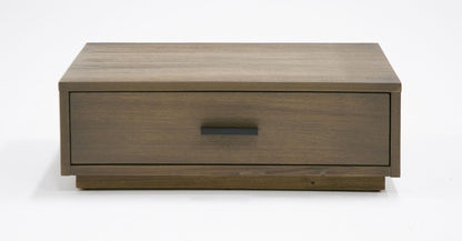 Nova Domus Fantasia - Contemporary Walnut & Grey Bed with Two Nightstands