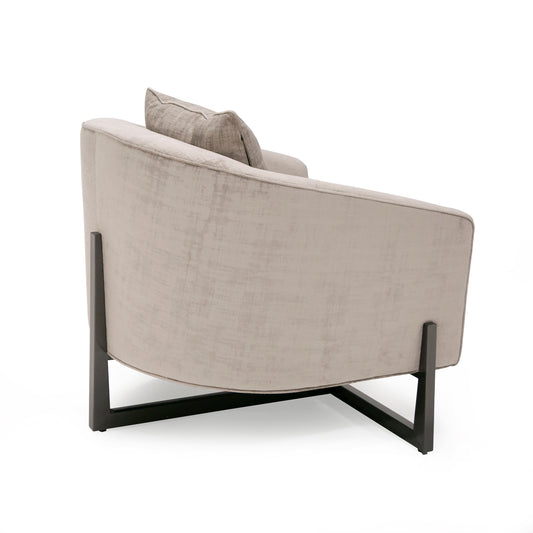 Modrest Forbis - Contemporary Light Grey Fabric Accent Chair