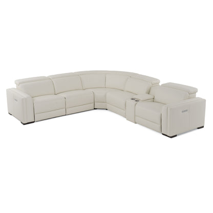 Divani Casa Frazier - Modern White Leather Console
