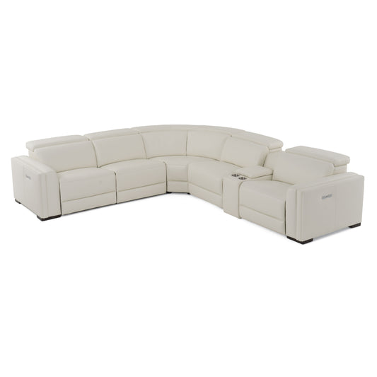 Divani Casa Frazier - Modern White Leather Console