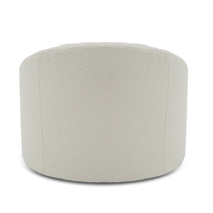 Modrest Frontier - Glam White Fabric Accent Chair