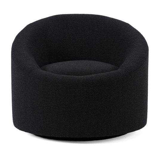 Modrest Frontier - Glam Black Fabric Accent Chair