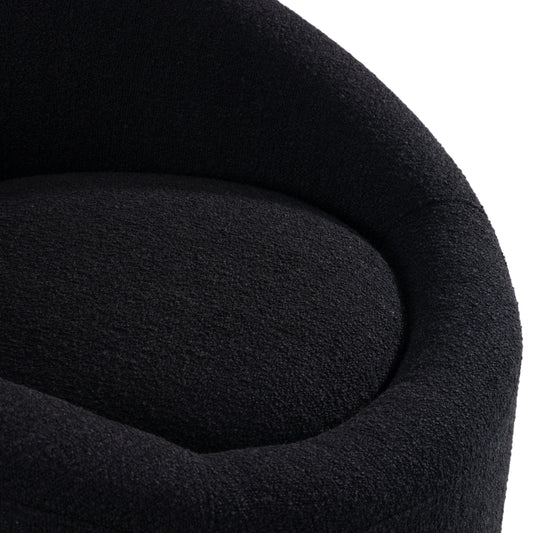 Modrest Frontier - Glam Black Fabric Accent Chair
