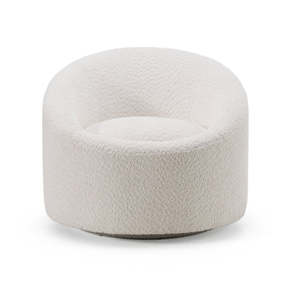 Modrest Frontier - Glam Off-White Fabric Accent Chair